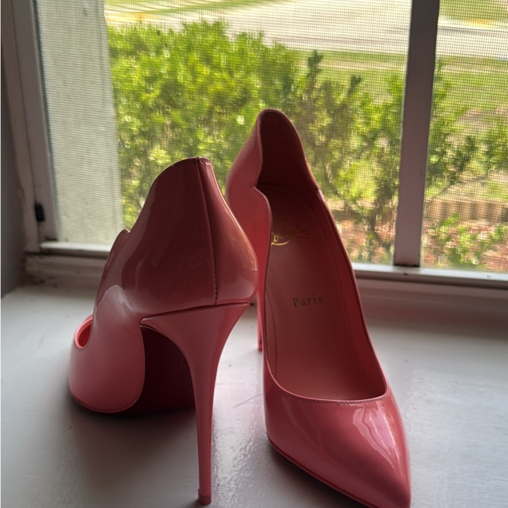 Christian Louboutin Pink Patent Leather Heels